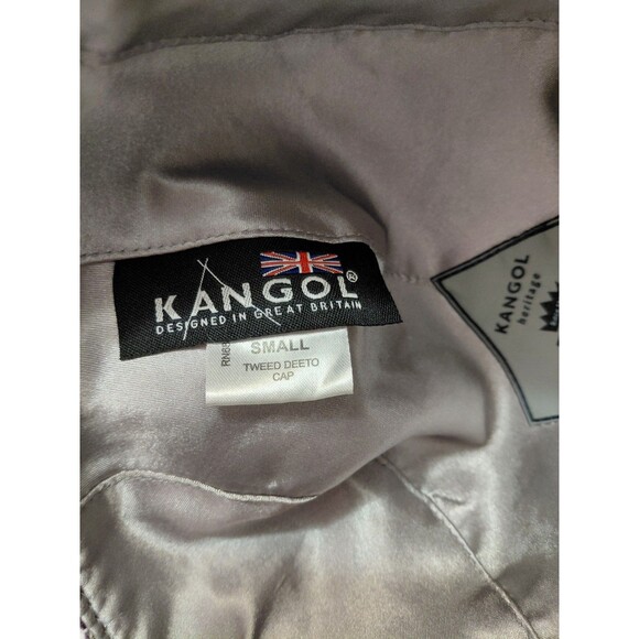 Kangol Heritage Tweed Deeto Woven Purple Blue Checkered Newsboy Hat Small - Picture 6 of 6